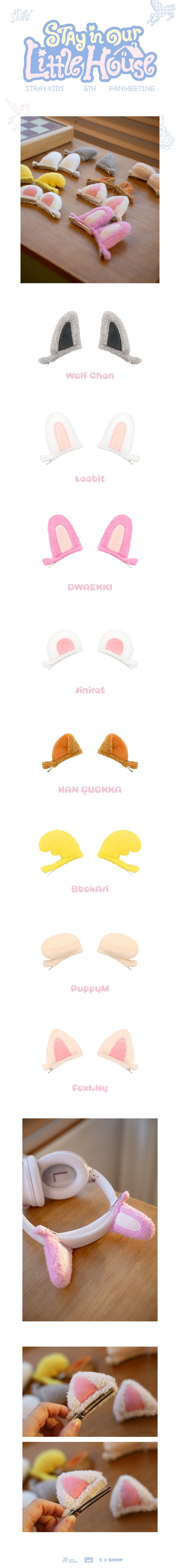 GENERAL SALE | SKZOO Plush Hair Pin - Merch FANMEETING Stay in our little housen | USA