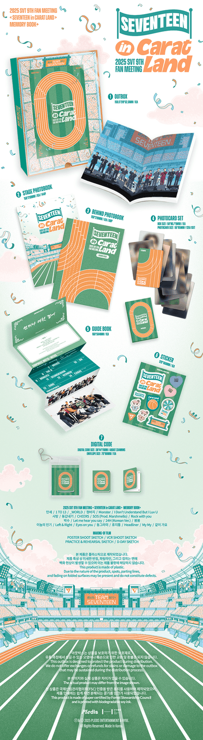 2025 SVT 9TH FAN MEETING <SEVENTEEN IN CARAT LAND> MEMORY BOOK+