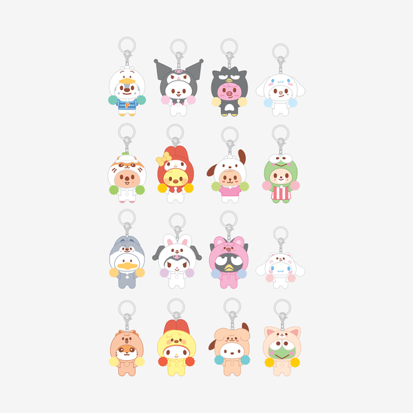 AGOTADO | Secret Flocked Figure Keyring (Cheer Up Ver.) - SKZOO X SANRIO CHARACTER